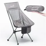 Skandika Campingstuhl Compact bis 150 kg belastbar - klein, faltbar, dunkelgrau No Size