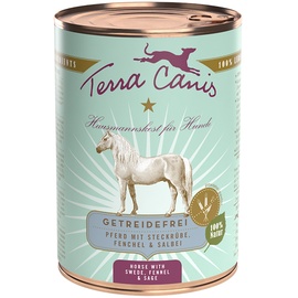 Terra Canis Getreidefrei Pferd mit Steckrübe, Fenchel & Salbei 6 x 200 g