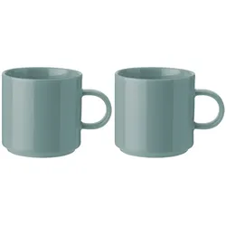 Stelton - Kaffee Tasse, dusty green (2er-Set)
