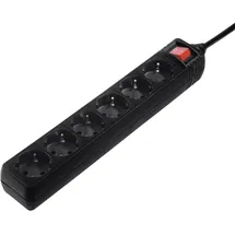 Hama Steckdosenleiste 5 m Schwarz 6 St.