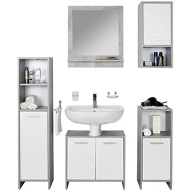 MID.YOU Waschbeckenunterschrank, Weiß, Holzwerkstoff, 60.4x55x28 cm, Typenauswahl, Badezimmer, Badezimmerschränke, Waschbeckenunterschränke
