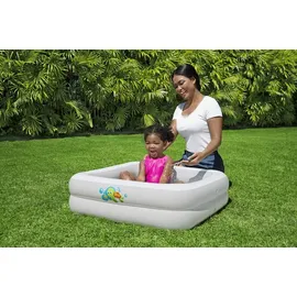 BESTWAY Baby Planschbecken weiß mit Schildkröte 86 x 86 x 24 cm