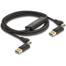DeLock USB-C® Kabel USB-C® Stecker, USB-C® Stecker 2.00m Schwarz 83014