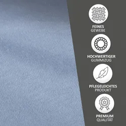 Spannbettlaken Jersey 100% Baumwolle 180-200x200 cm Hellblau 2er Pack