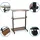 HJH Office Workstation II 80x50 cm Mobiler Computertisch mit Rollen, Laptoptisch, Schwarz/Walnuss 830070
