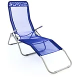 VCM Gartenliege 160 x 48 x 100 cm Blau
