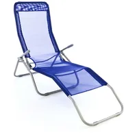 VCM Gartenliege 160 x 48 x 100 cm Blau