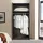 [en.casa] Kleiderschrank Finning 176x80x52 cm 1 Fach Walnuss, dunkel