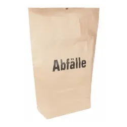 NATURESTAR Bio Müllbeutel, mit Kreuzbodenfalte, 80 Liter 35553 , 1 Bündel = 25 Beutel, 85 cm x 55 cm x 20 cm, Aufdruck „Abfälle“