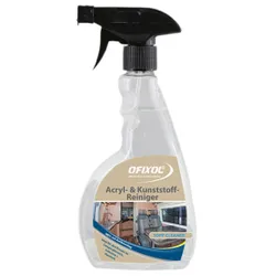 Ofixol Acryl- & Kunststoffreiniger, Spezialprodukt zur Reinigung von Acryl- & Kunststoffflächen, 0,5 Liter - Sprühflasche