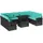 vidaXL Gartensofa-Set 10-tlg. schwarz