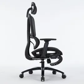 Trisens Bürostuhl in moderner Mesh-Optik mit Fußstütze ergonomischer Drehstuhl mit Nacken und Lordosenstütze - Gamingstuhl mit atmungsaktiver Netzrückenlehne und Wippfunktion