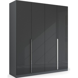 Drehtürenschrank RAUCH "Glamour by Quadra Spin", grau (graumetallic, hochglanz effektgrau), B:181cm H:210cm T:54cm, Holzwerkstoff, Schränke
