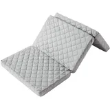Kids Collective Klappmatratze Reisematratze 120x60cm grau 7cm hoch, Faltbare Matratze Reisebett Gästebett Matratze Klappbar für Baby Reisebett oder als Gästematratze - Grau