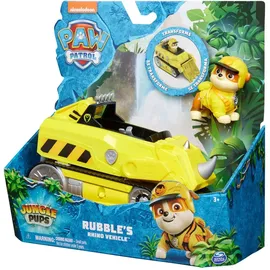 Spin Master PAW Patrol Jungle Pups – Nashorn-Fahrzeug mit Rubble-Figur (Basis Fahrzeug),