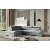 sit&more Ecksofa »Broadway L-Form«, mit verstellbaren Kopfteilen, wahlweise mit Bettfunktion grau
