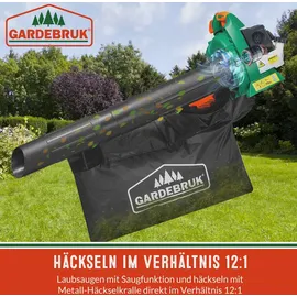 Gardebruk Laubsauger, Laubbläser, Häcksler Benzin 1 PS