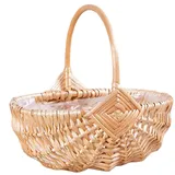 Weidenkorb Mit Henkel Großer Picknickkorb Aus Rattan Aufbewahrungskorb Für, Camping, Hochzeit, Gartenparty Naturmaterial 480g