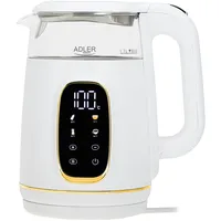Adler AD 1305wg Wasserkocher 1,7L mit Temperatureinstellung weiß/gold