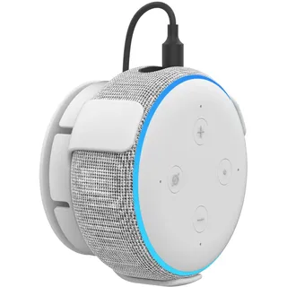 Für Alexa Echo dot 3rd / Google Home Mini Halter Wandhalterung Ständer Halterung Zubehör mit integriertem Kabelmanagement,Echo dot 3rd / Google Home Mini Lautsprecher Zubehör Rack (1Pcs,Weiß)PT62-E