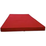 Gästematratze - Campingmatratze - Reisematratze - Faltmatratze - 80 x 200 x 10 - Rot