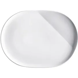 Kahla 023306A90002C O-The better place Platte, oval 32 cm weiß - weiße Servierplatte aus Porzellan,