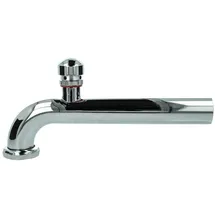 tecuro Abgangsbogen 90° mit Rohrbelüfter verchromt 220 mm