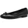 TAMARIS Comfort Damen Ballerinas aus Leder mit Schleife, Schwarz (Black), 38 EU