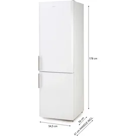 DOMO collection DO91308C Kühl-Gefrierkombination (244 l, 1780 mm hoch, Weiß)