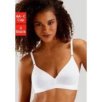 PETITE FLEUR Soft-BH Damen 3xweiß Gr.70A