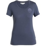 Icebreaker Damen Tech Lite III Scoop Logo Reflections T-Shirt blau)