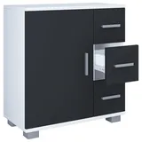 VCM Zalo Unterschrank 60 x 65 x 30 cm Schwarz/Weiß