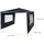 Relaxdays Pavillon 3 x 3 m inkl. 4 Seitenteile Blau