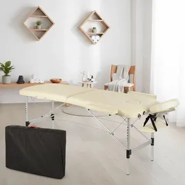 MuCoLa Massageliege Massagetisch Massagebank 2 Zonen klappbar Kosmetikliege Alu