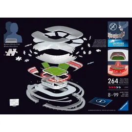 Ravensburger 3D Puzzle Iconics: Allianz Arena - mit Licht