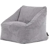 I.C.O.N. icon Sitzsack Grau, Textil, 100 L, 1-Sitzer, Freiform, 55x44x55 cm, Hergestellt in Deutschland, Oeko-Tex® Standard 100, Reach, Wohnzimmer, Hocker, Sitzsäcke, Kindersitzsäcke