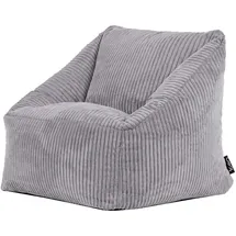 I.C.O.N. icon Sitzsack Grau, Textil, 100 L, 1-Sitzer, Freiform, 55x44x55 cm, Hergestellt in Deutschland, Oeko-Tex® Standard 100, Reach, Wohnzimmer, Hocker, Sitzsäcke, Kindersitzsäcke