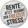 speecheese Rente Magnet rund mit Text Jetzt beginnt der Freizeit Stress rundes Design mit schwarzer und brauner Schrift