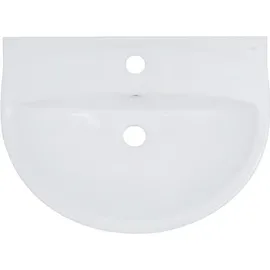 Belvit Waschbecken Komplettset 60 cm Keramik mit Armatur/Eckventil