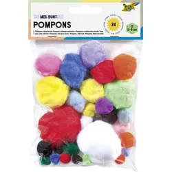 folia Pompons mehrfarbig