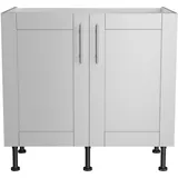 OPTIFIT Spülenschrank »Ahus«, Breite 90 cm, grau