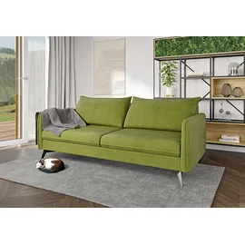 s-style möbel 3-SITZER-SOFA Pulse Grün Luxusmicrofaser