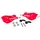 Acerbis X-Factory Handschutz für Motorrad rot/weiß