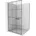 Duschwand mit Regal Walk-in 110 schwarzes Muster Chrom 800-110-123-01-77