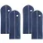 Wenko Kleidersack Modell Air (Set, 4 St) 150 x 60 cm, mit Reißverschluss, Sichtfenster & Kleiderbügelaussparung blau