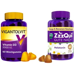 Vigantolvit 2000 i.E. Vitamin D3 60 stk + Wick Zzzquil Gute Nach