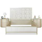 JVmoebel Schlafzimmer-Set Luxus Nachttisch Set in Weiß mit modernem Design und Stauraum, (3-tlg., 3-teilig), Made in Europa weiß
