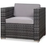 Svita Rattan Sessel Ergänzung Zubehör Polyrattan Couch California Lugano Grau