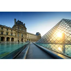 Fototapete PAPERMOON "Paris Museum", bunt, B:4,50m L:2,80m, Vlies, Tapeten