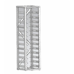 Deye 3U-HRACK System für Hochvolt 12 BOS-GM 5.1 Batterien 58,9x59x220 cm